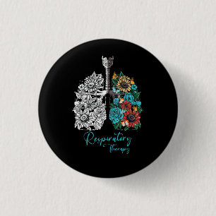 Macaron Rond 2,50 Cm Thérapie respiratoire Fleur Poumon Therap respirat