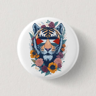 Macaron Rond 2,50 Cm Tigre palestinien - Palestine FLAG