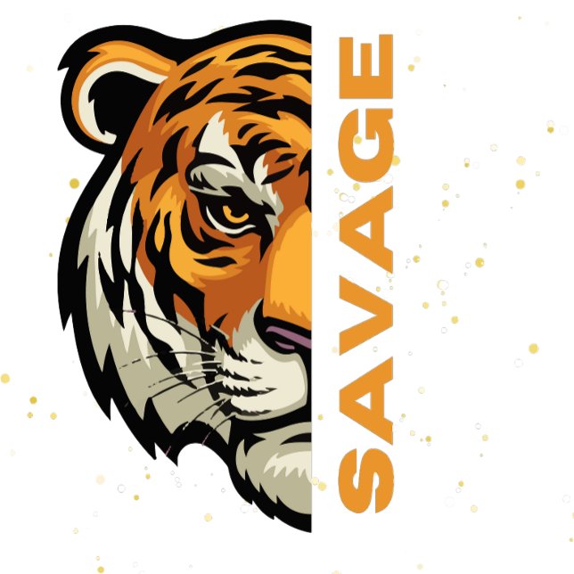 Macaron Rond 2,50 Cm Tigre Sauvage (Créateur téléchargé)