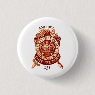 Macaron Rond 2,50 Cm Timbre d'impôts de 1765 Américains