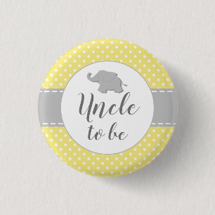 Macaron Rond 2,50 Cm Tonton futur éléphant jaune bébé shower mignon
