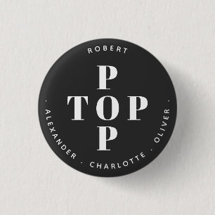 Macaron Rond 2,50 Cm Top Pop Père Papa Nom de famille personnalisé