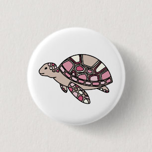 Macaron Rond 2,50 Cm Tortue de mer rose