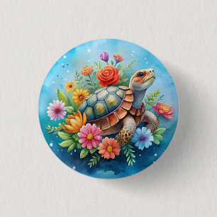 Macaron Rond 2,50 Cm Tortue florale