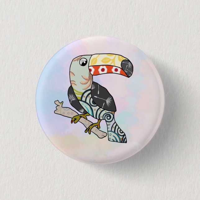 Macaron Rond 2,50 Cm Toucan (Devant)