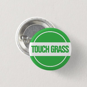Macaron Rond 2,50 Cm Toucher le bouton Grass