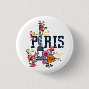 Macaron Rond 2,50 Cm Tour Eiffel Paris Chemise Salut Flower Paris Fra