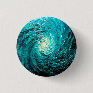 Macaron Rond 2,50 Cm Tourbillon océan turquoise abstrait