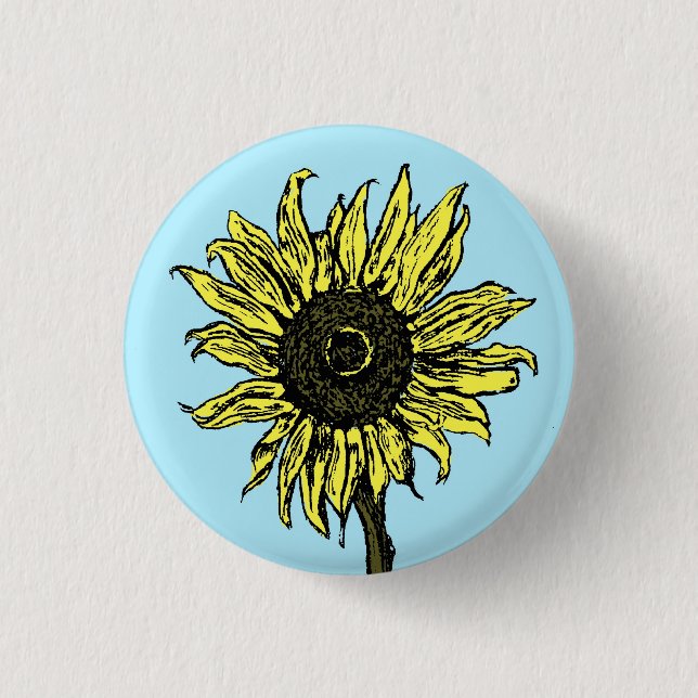 Macaron Rond 2,50 Cm Tournesol - bouton (Devant)