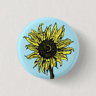 Macaron Rond 2,50 Cm Tournesol - bouton