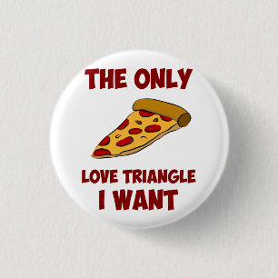 Macaron Rond 2,50 Cm Tranche de pizza - le seul triangle amoureux que