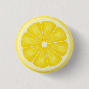 Macaron Rond 2,50 Cm Tranche jaune d'agrumes de citron