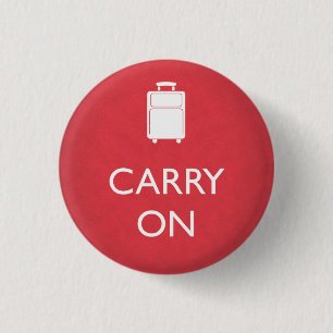 Macaron Rond 2,50 Cm TRANSPORTER - Bagages - Rouge drôle