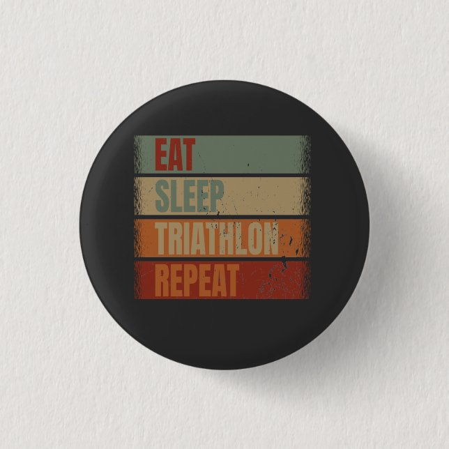 Macaron Rond 2,50 Cm Triathlon Funny (Devant)