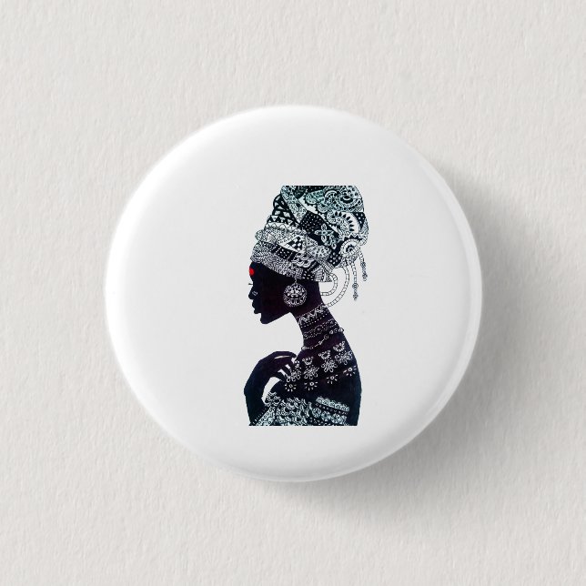 Macaron Rond 2,50 Cm Tribal Women (Devant)
