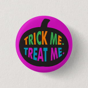 Macaron Rond 2,50 Cm Trick Me Traite, Halloween Multi-Couleur