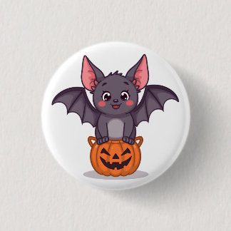 Macaron Rond 2,50 Cm Trick mignon ou chauve-souris