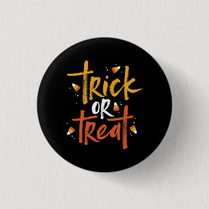 Macaron Rond 2,50 Cm Tricoter ou traiter l'Halloween du maïs bonbon