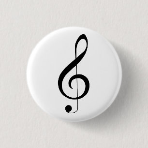 Macaron Rond 2,50 Cm Triple Clef Musical Note,