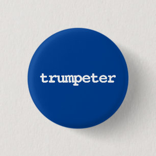 Macaron Rond 2,50 Cm trompettiste typographie Bouton