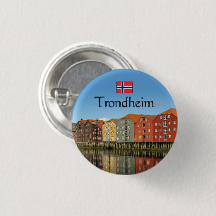 Macaron Rond 2,50 Cm Trondheim Norvège Souvenir