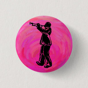 Macaron Rond 2,50 Cm Trumpet Boogie Nuits New York Hot rose