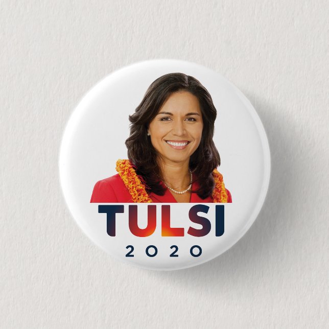 Macaron Rond 2,50 Cm Tulsi Gabbard 2020 (Devant)