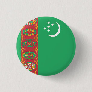 Macaron Rond 2,50 Cm Turkmenistan Flag