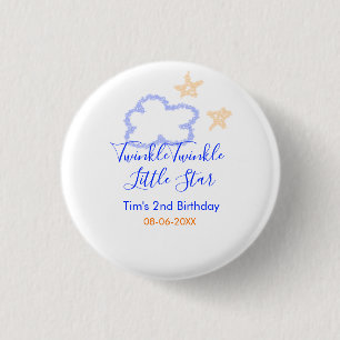 Macaron Rond 2,50 Cm Twinkle scintillement petite étoile anniversaire v
