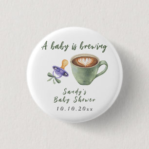 Macaron Rond 2,50 Cm Un bébé prépare une tétine à café Bébé Shower