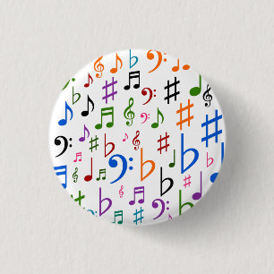 Macaron Rond 2,50 Cm Un bon nombre de notes musicales et de symboles