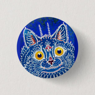 Macaron Rond 2,50 Cm Un chat dans le style gothique par Louis Wain