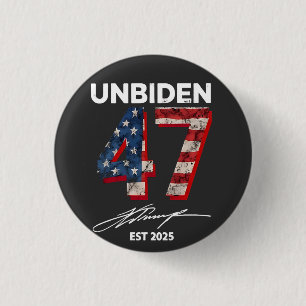 Macaron Rond 2,50 Cm Unbiden 47 Trump Est. 2025 4 juillet