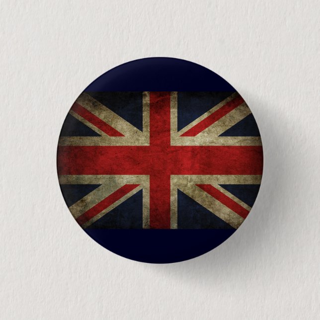 Macaron Rond 2,50 Cm Union Jack (Devant)