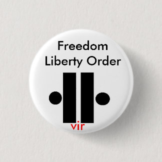 Macaron Rond 2,50 Cm Unity5, ordre de liberté de liberté, vir