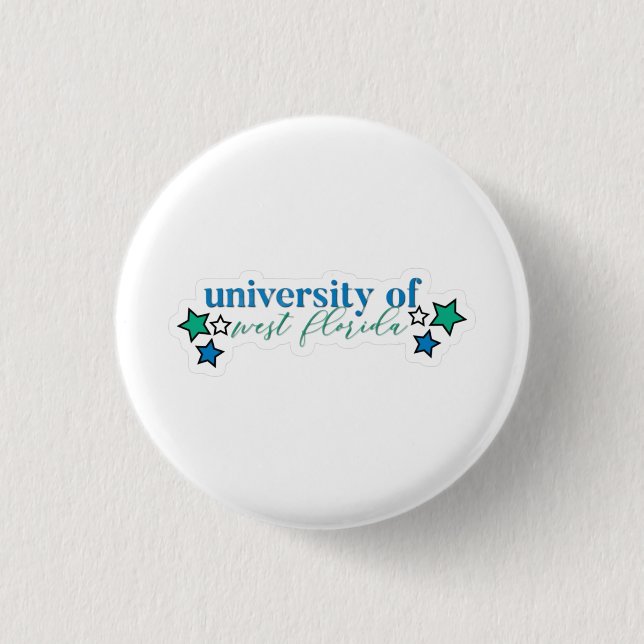 Macaron Rond 2,50 Cm University of West Florida Gameday Button (Devant)