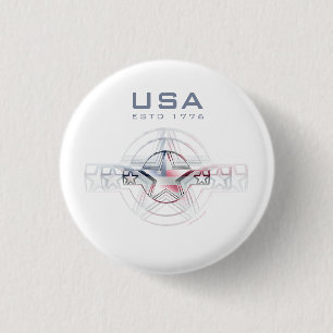 Macaron Rond 2,50 Cm USA Estd. 1776