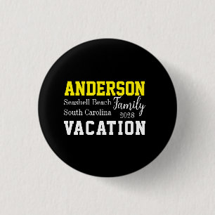 Macaron Rond 2,50 Cm Vacances en famille correspondant à la typographie