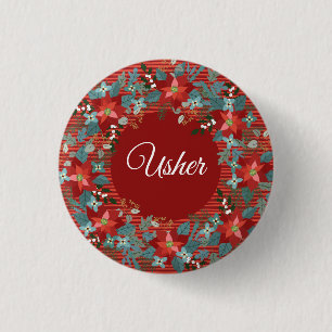 Macaron Rond 2,50 Cm Vacances Floral Bénévole Usher