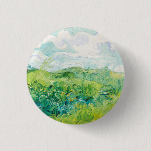 Macaron Rond 2,50 Cm Van Gogh. Green Blé Fields Auvers. Impressionnisme