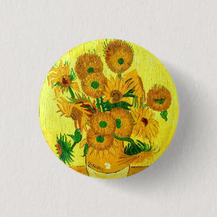 Macaron Rond 2,50 Cm Van Gogh Sunflowers