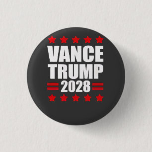 Macaron Rond 2,50 Cm Vance Trump Election présidentielle 2028 Politique