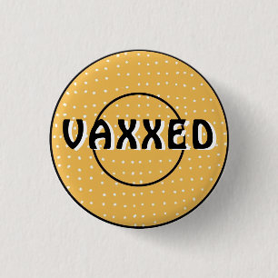Macaron Rond 2,50 Cm Vaxxed contre le bouton Covid-19
