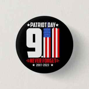 Macaron Rond 2,50 Cm Vector patriot day 911 n'oubliez jamais le design 