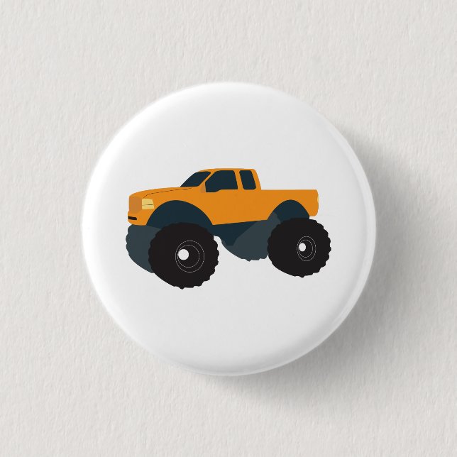 Macaron Rond 2,50 Cm Véhicule monstre (Devant)