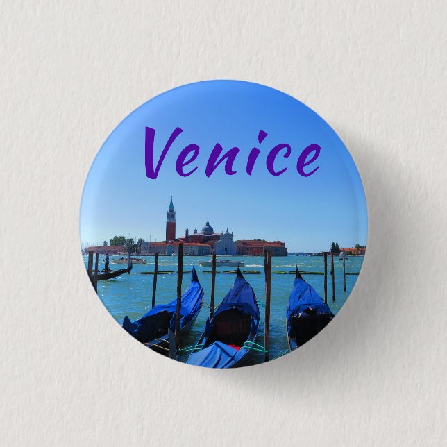 Macaron Rond 2,50 Cm Venise, Italie - bouton (Devant)