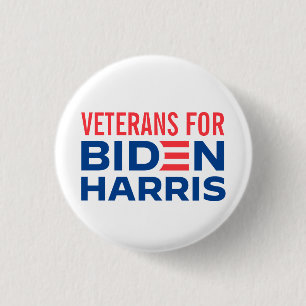 Macaron Rond 2,50 Cm VETERANS FOR JOE BIDEN & KAMALA  2020 Presidential