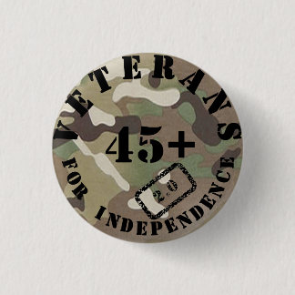 Macaron Rond 2,50 Cm Vétérans pour l'insigne de Camo de l'indépendance