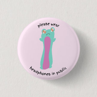 Macaron Rond 2,50 Cm veuillez porter un casque en public