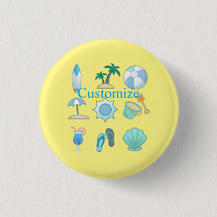 Macaron Rond 2,50 Cm Vie sur la plage Thunder_Cove